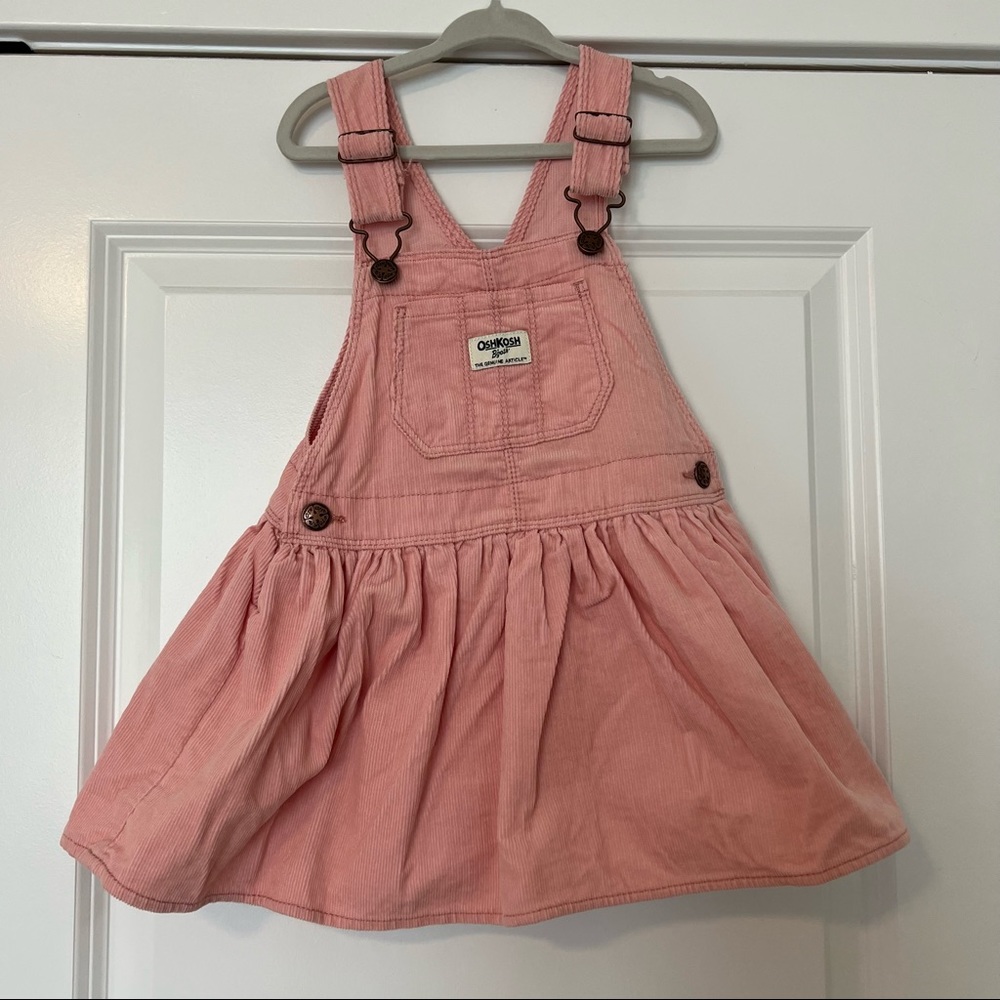 Pink Corduroy OshKosh B’gosh Overall Dress 3T
